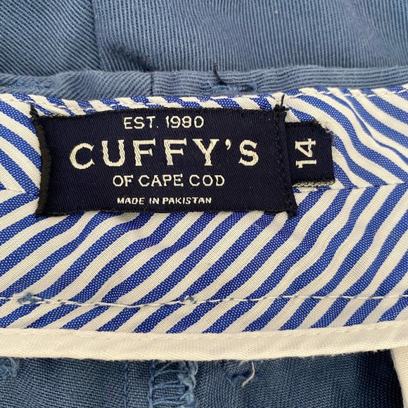 Cuffy’s of Cape Cod Shorts Womens Classic Blue Chino Flat Front Coastal Grandma - Picture 4 of 7